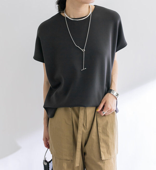  「【やわらかな着心地】ハーフスリーブダンボールプルオーバー」|Tシャツ・カットソー|