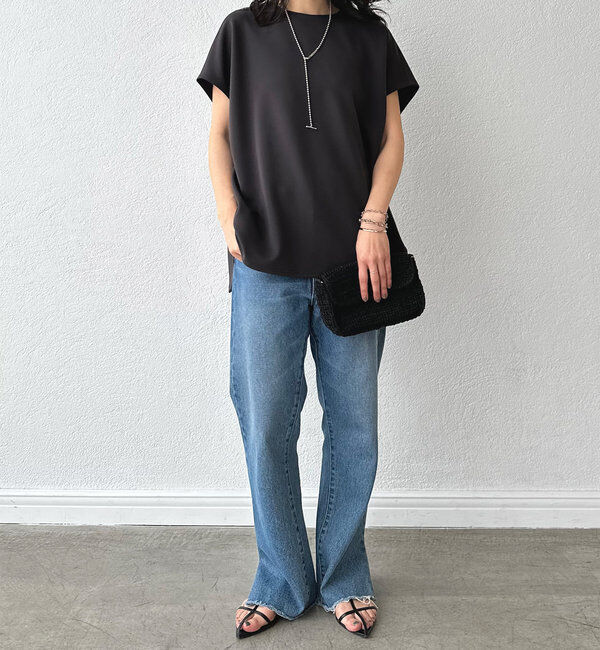  「【やわらかな着心地】ハーフスリーブダンボールプルオーバー」|Tシャツ・カットソー|