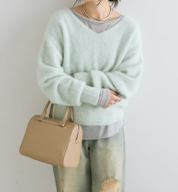  「【やわらかな肌触り】ファーヤーン2WAYニット」|ニット・セーター|