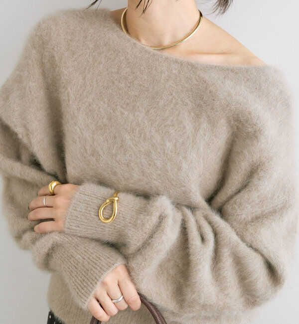  「【やわらかな肌触り】ファーヤーン2WAYニット」|ニット・セーター|