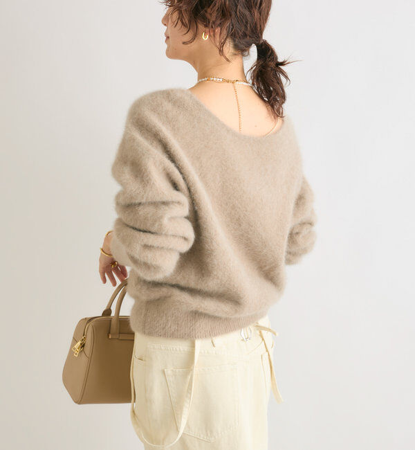  「【やわらかな肌触り】ファーヤーン2WAYニット」|ニット・セーター|