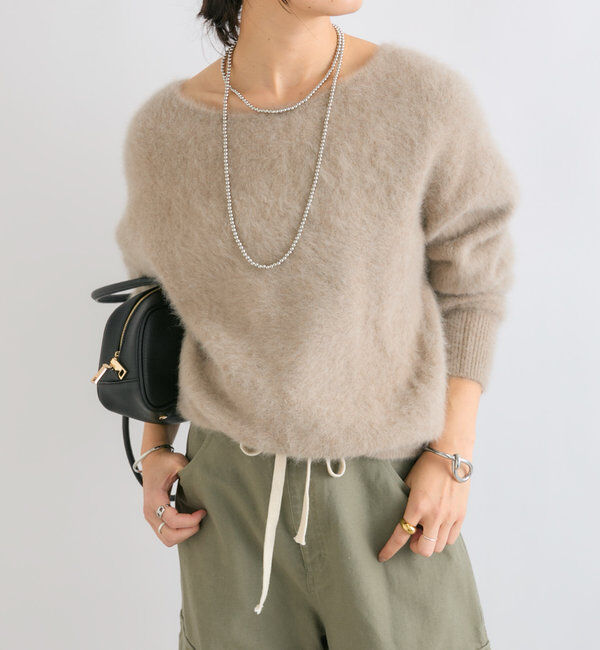  「【やわらかな肌触り】ファーヤーン2WAYニット」|ニット・セーター|