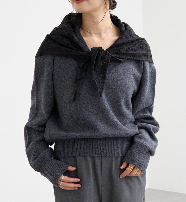  「【a Nice （ア ・ニース）】クラフトレースストール」|ストール|