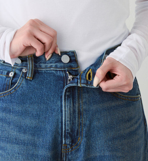  「【ainode】tsurugiワイドパンツ　」|デニム|