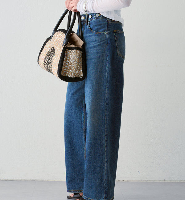  「【ainode】tsurugiワイドパンツ　」|デニム|