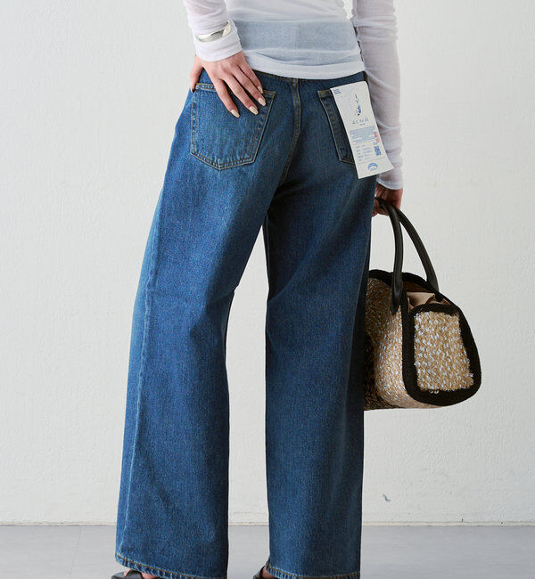  「【ainode】tsurugiワイドパンツ　」|デニム|