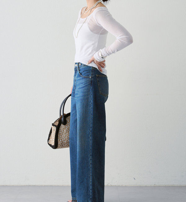  「【ainode】tsurugiワイドパンツ　」|デニム|