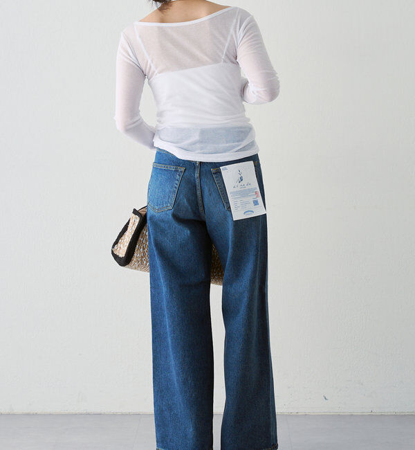  「【ainode】tsurugiワイドパンツ　」|デニム|