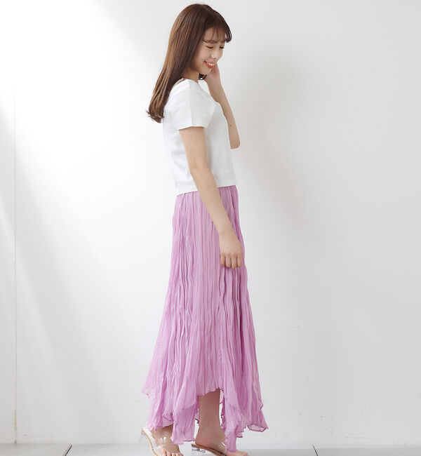  「楊柳クリンクルフレアスカート」|スカート|