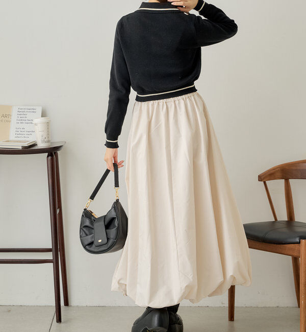  「ロゴ刺繍長袖ポロ」|ニット・セーター|