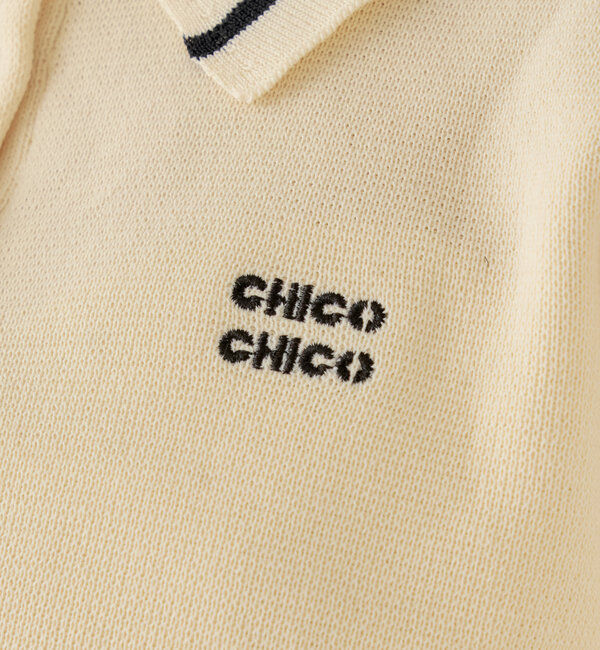  「ロゴ刺繍長袖ポロ」|ニット・セーター|