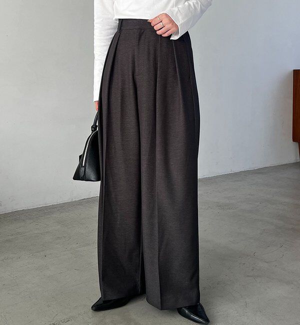  「【累計2万本突破！】【低身長・高身長サイズあり】2タックワイドパンツ」|チノ|