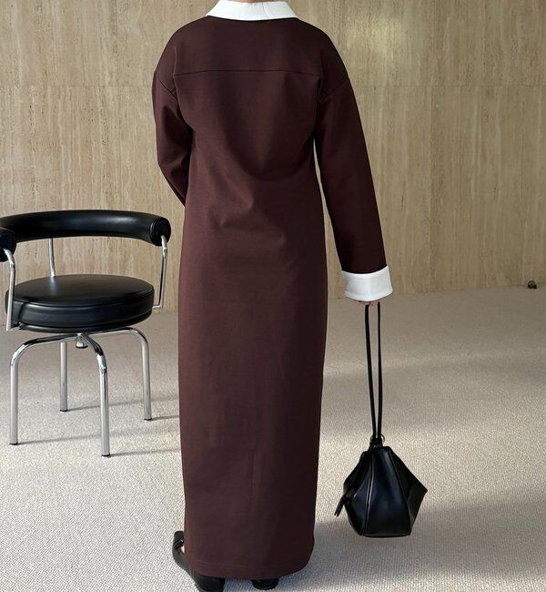  「【低身長サイズあり】〈C.L〉バイカラーポロカットワンピース」|ワンピース|