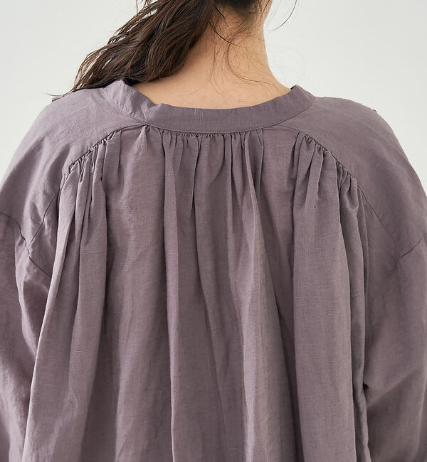 collex「リネンコットンギャザーブラウス」|シャツ・ブラウス|