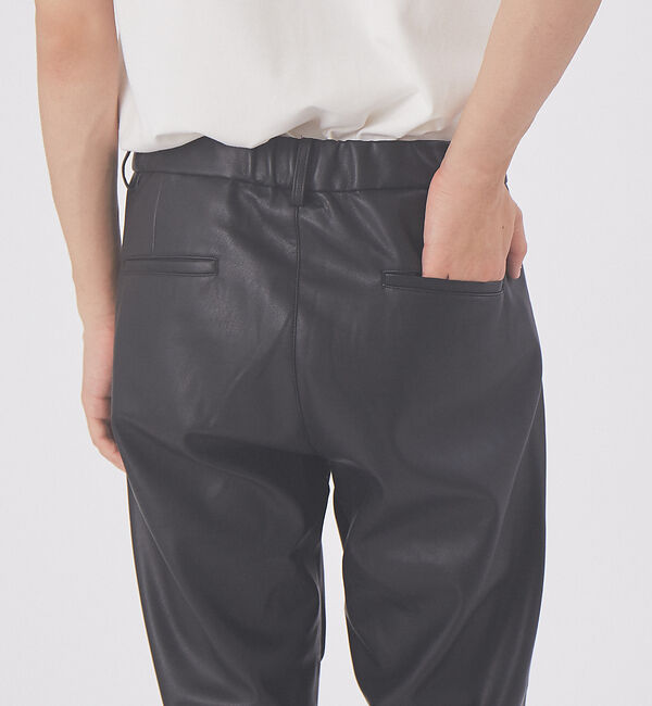 MYSELF ABAHOUSE「【MYSELF ABAHOUSE】ネオレザー ワンタック スリム テーパード パ」|その他|