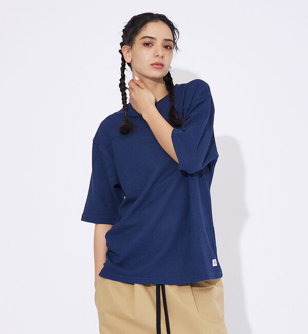 ABAHOUSE「【JEMORGAN LONG JOHNS/ジェーイーモーガンロングジョーンズ】ワ」|Tシャツ・カットソー|ネイビー