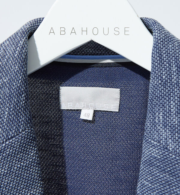 ABAHOUSE「【セットアップ対応】バーズアイ ショールカラー ジャケット」|カーディガン|