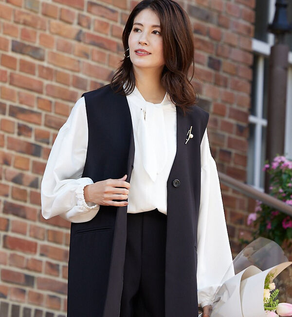 abahouse mavie「【感嘆】ロングジレベスト」|ベスト・ジレ|