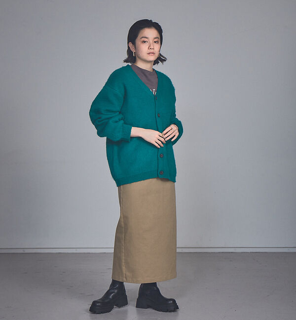 NOMINE「モヘアライク シャギーオーバーサイズ カーディガン レディース」|カーディガン|