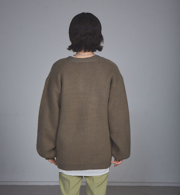 NOMINE「モヘアライク シャギーオーバーサイズ カーディガン レディース」|カーディガン|