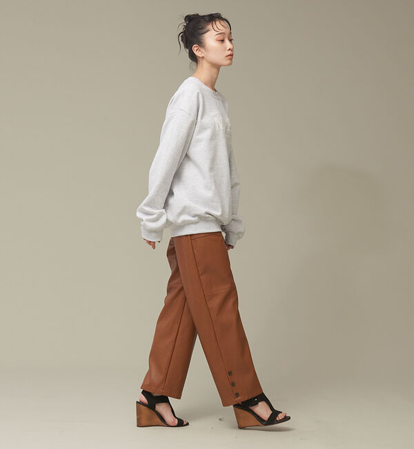 NOMINE「フェイクレザーベイカーパンツ」|カーゴ|