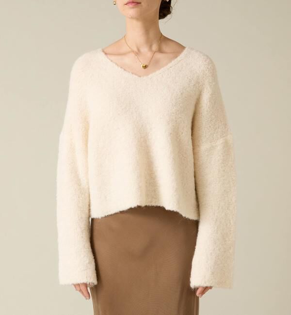 Liesse「アルパカ混Vネックニット」|ニット・セーター|