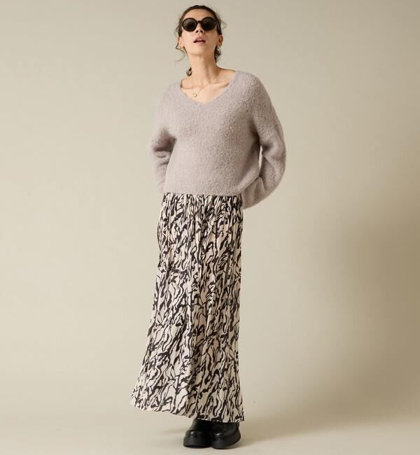 Liesse「アルパカ混Vネックニット」|ニット・セーター|