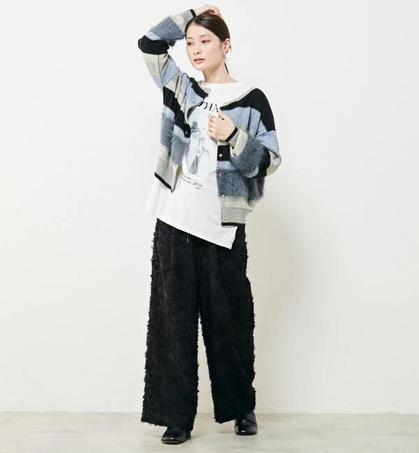 Soffitto「異素材2WAYニットボーダー」|ニット・セーター|