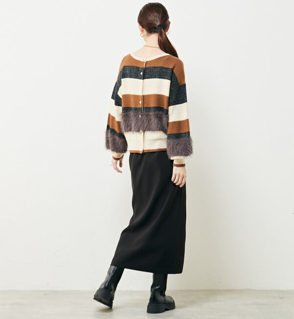 Soffitto「異素材2WAYニットボーダー」|ニット・セーター|