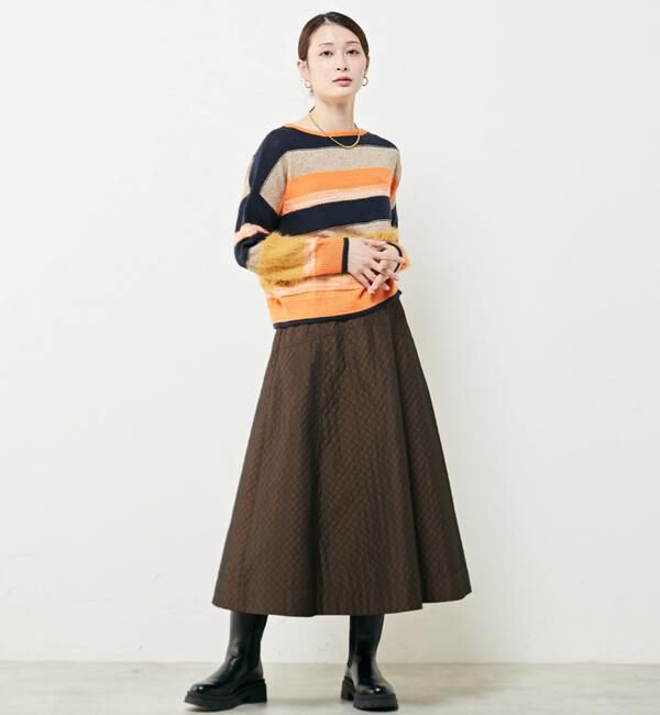 Soffitto「異素材2WAYニットボーダー」|ニット・セーター|