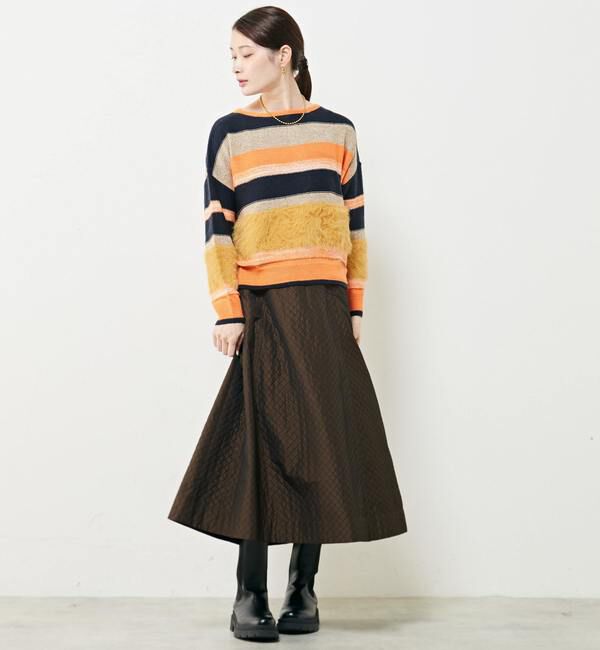 Soffitto「異素材2WAYニットボーダー」|ニット・セーター|