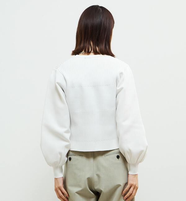 Soffitto「リブ切り替えパフスリーブニット」|ニット・セーター|