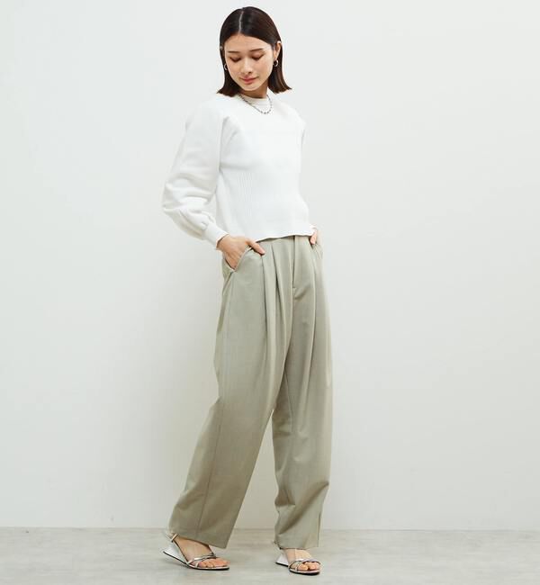 Soffitto「リブ切り替えパフスリーブニット」|ニット・セーター|