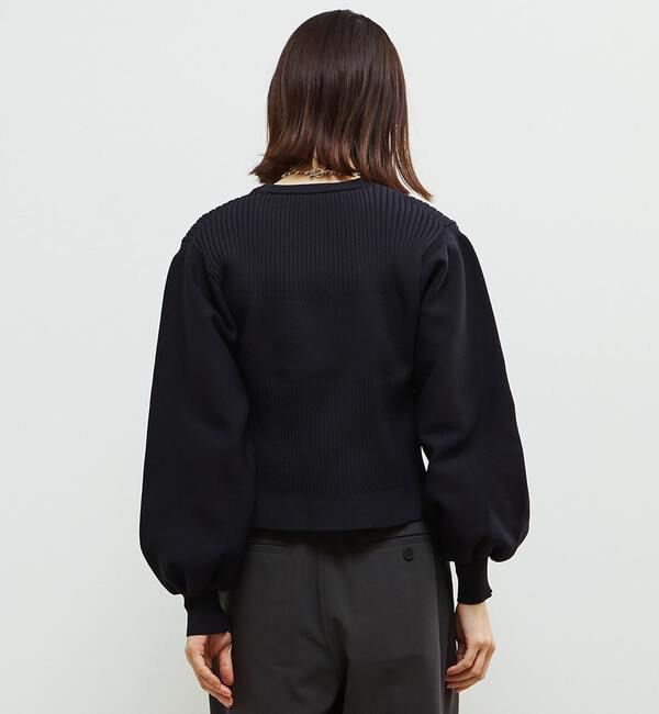 Soffitto「リブ切り替えパフスリーブニット」|ニット・セーター|