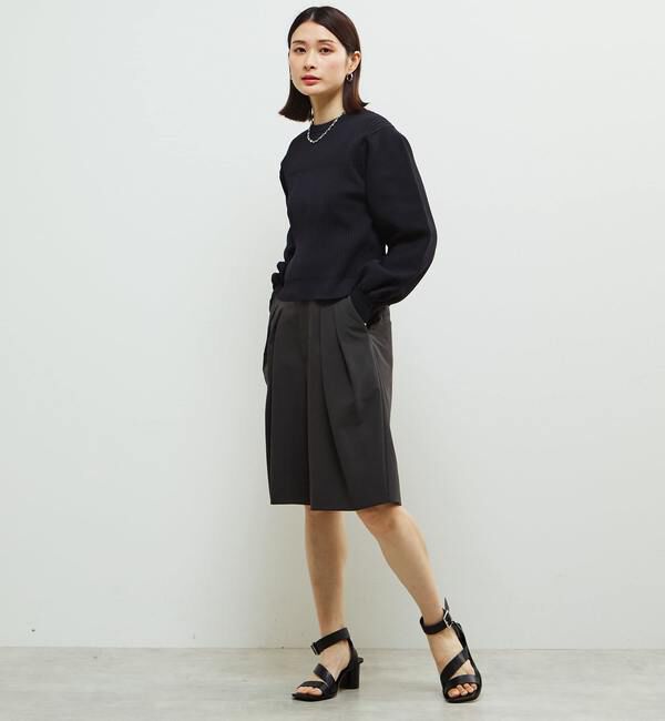 Soffitto「リブ切り替えパフスリーブニット」|ニット・セーター|