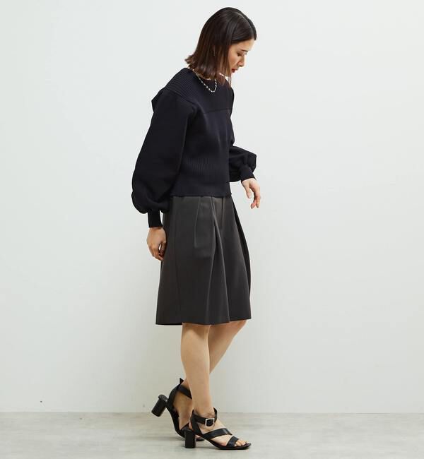 Soffitto「リブ切り替えパフスリーブニット」|ニット・セーター|