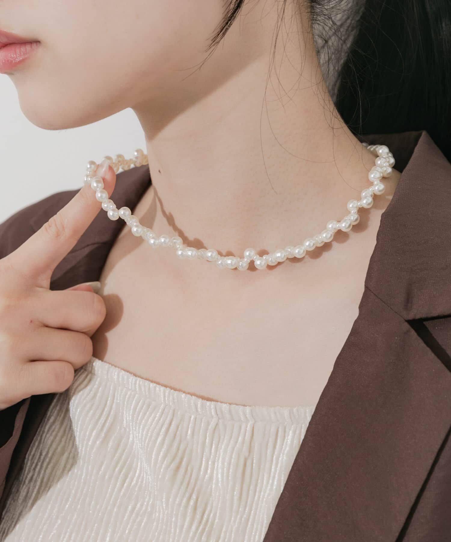 SMELLY「ランダムパールネックレス」|ネックレス|
