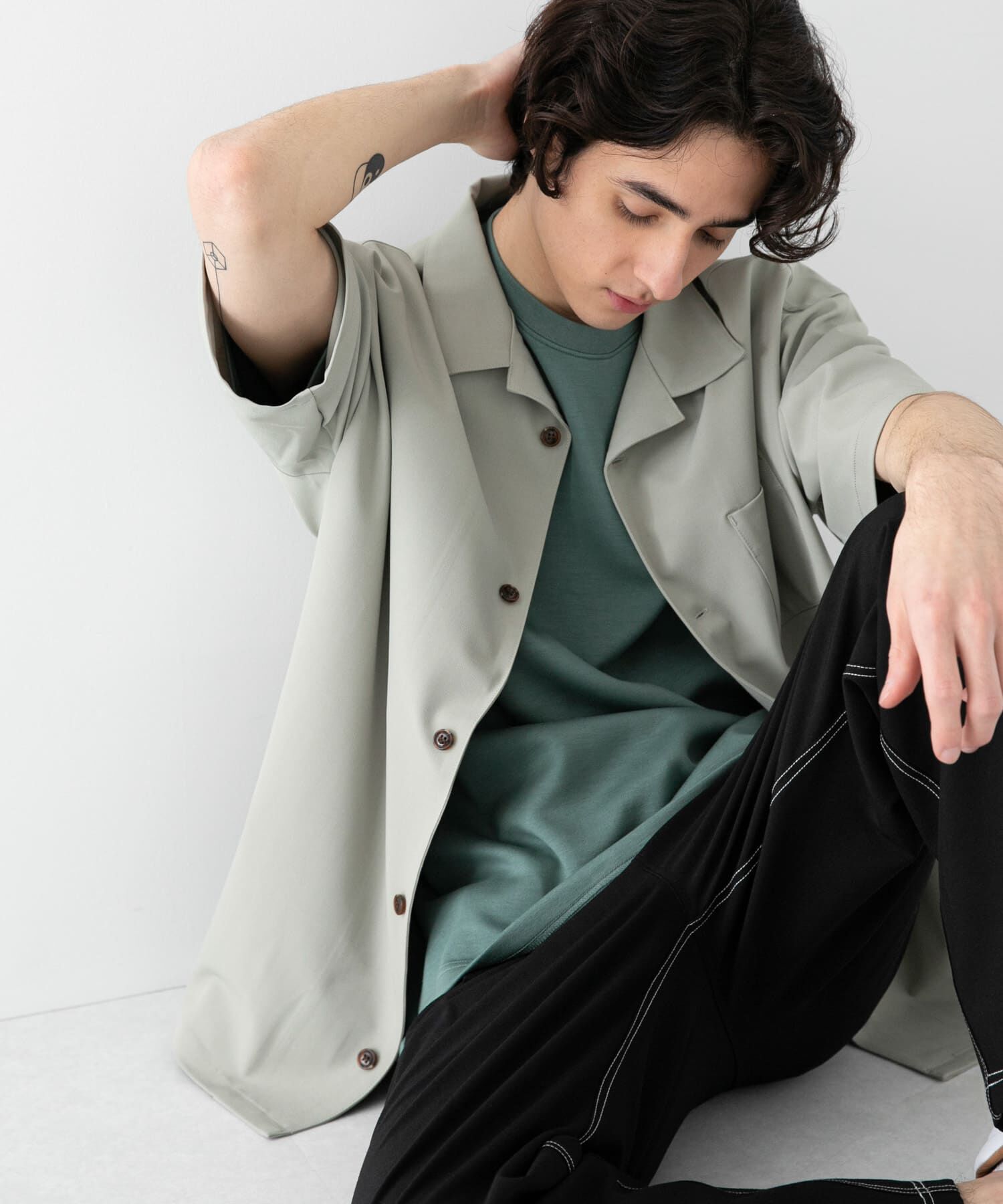 SENSE OF PLACE by URBAN RESEARCH「『ユニセックス』オープンカラールーズシャツ(5分袖)」|シャツ・ブラウス|