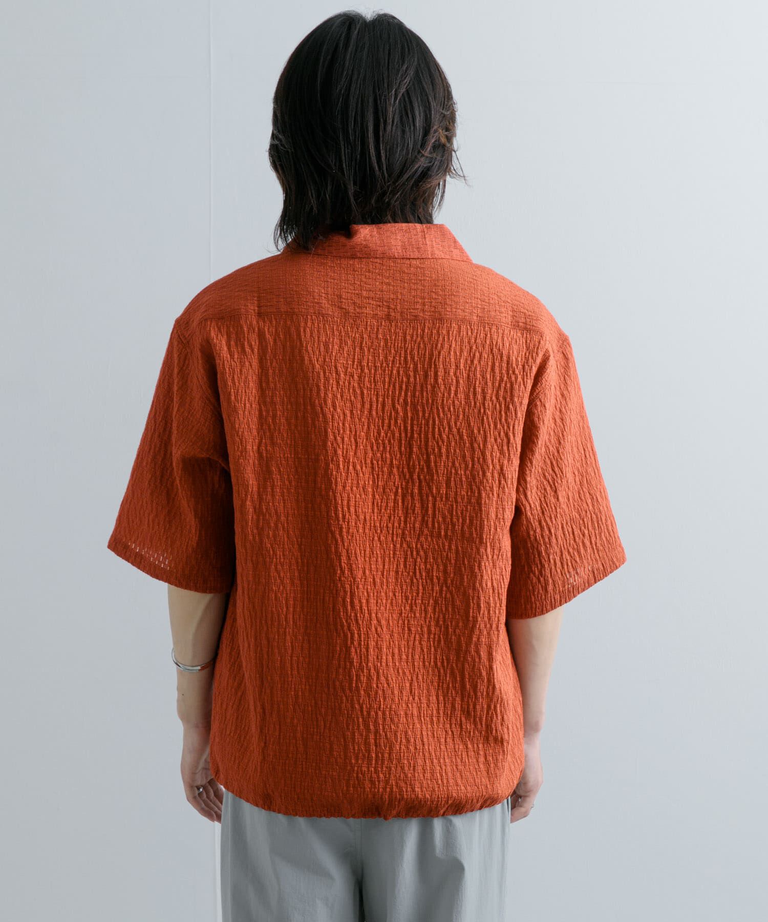 SENSE OF PLACE by URBAN RESEARCH「シアーレースドローコードオープンカラーシャツ」|シャツ・ブラウス|