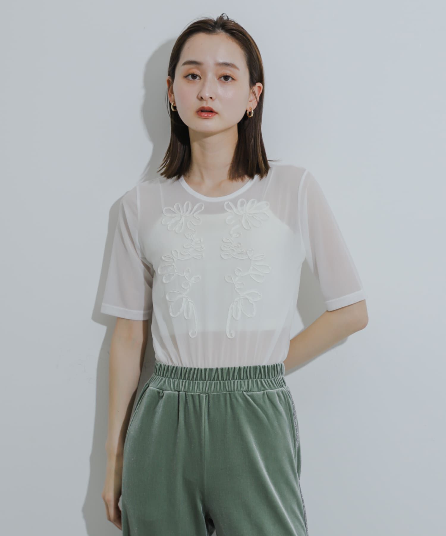 SENSE OF PLACE by URBAN RESEARCH「コードシシュウカットトップ」|Tシャツ・カットソー|