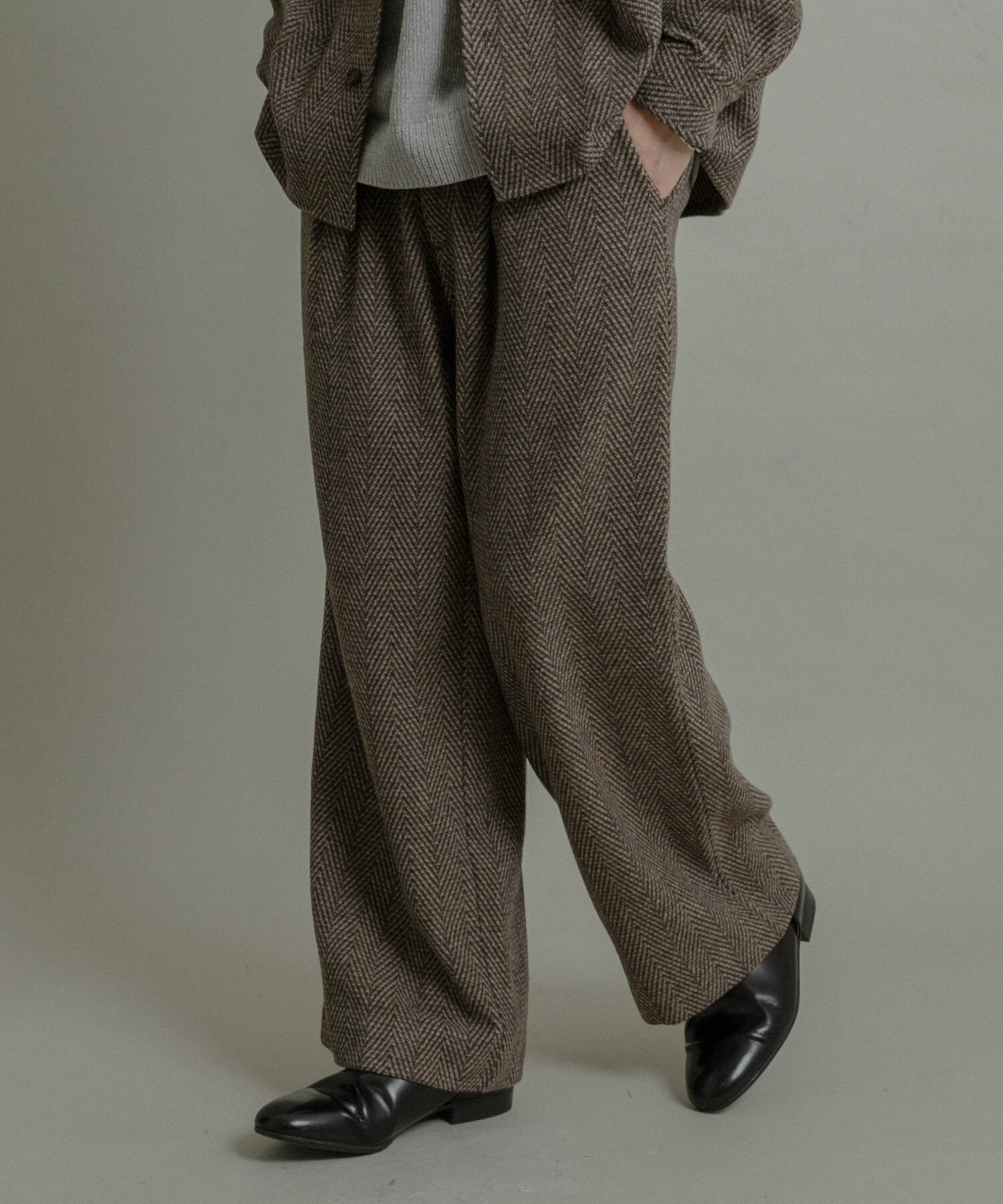 SENSE OF PLACE by URBAN RESEARCH「スライバーライクヘリンボーンワイドパンツ」|その他|