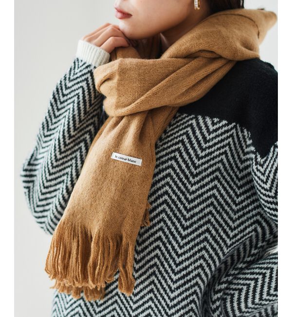 le.coeur blanc「シャギーカラーストール」|ストール|