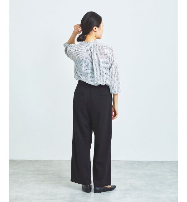 le.coeur blanc「《手洗い可能》デシンキカプリントスカーフタイブラウス」|シャツ・ブラウス|