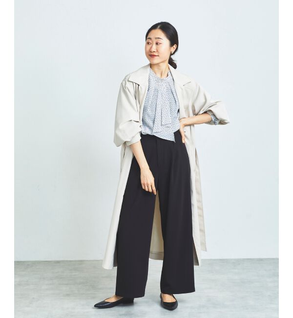 le.coeur blanc「《手洗い可能》デシンキカプリントスカーフタイブラウス」|シャツ・ブラウス|