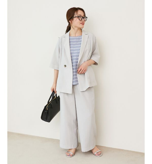  「《手洗い可能》タンブラーブッチャータックワイドパンツ」|その他|