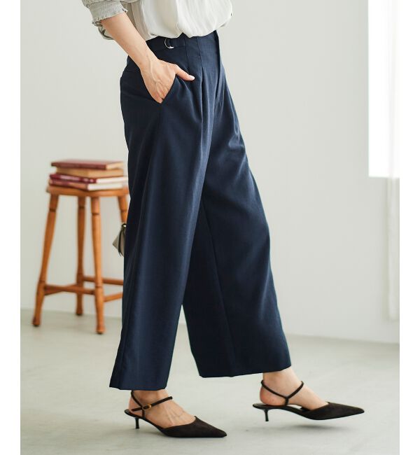  「《手洗い可能》タンブラーブッチャータックワイドパンツ」|その他|