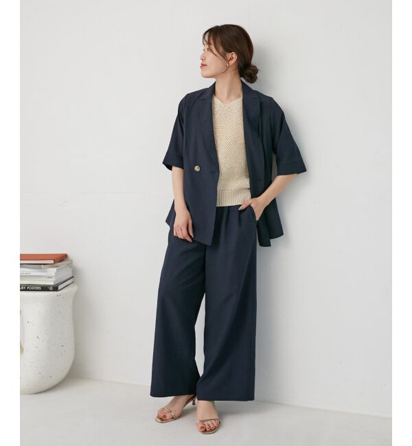  「《手洗い可能》タンブラーブッチャータックワイドパンツ」|その他|