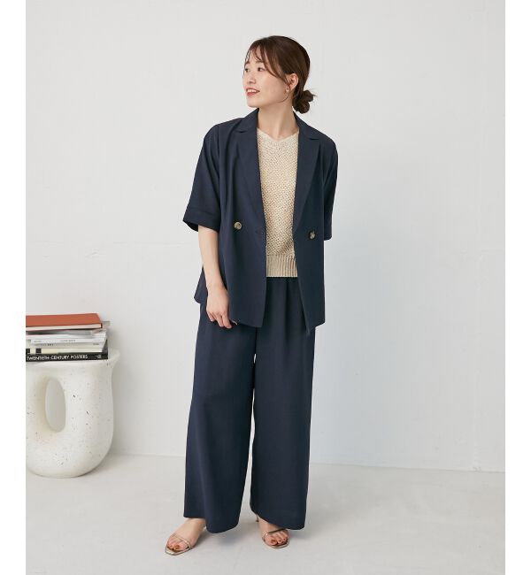  「《手洗い可能》タンブラーブッチャータックワイドパンツ」|その他|