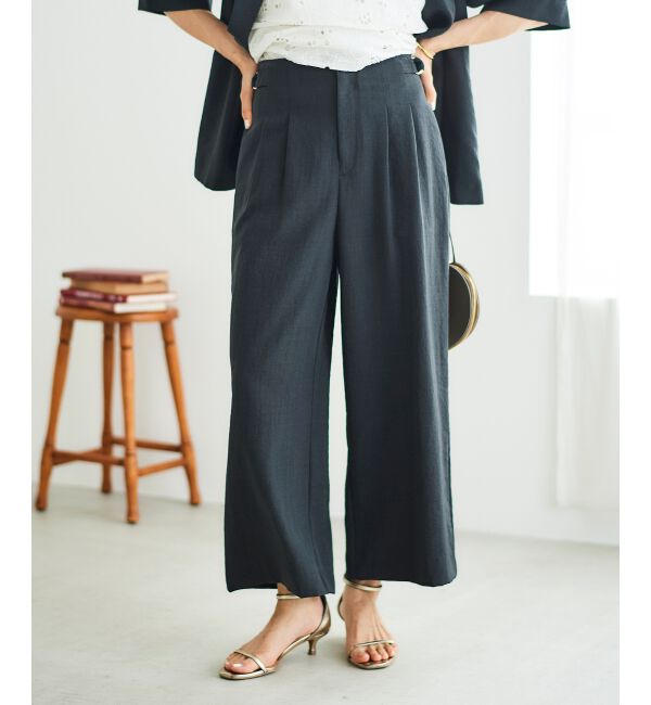  「《手洗い可能》タンブラーブッチャータックワイドパンツ」|その他|