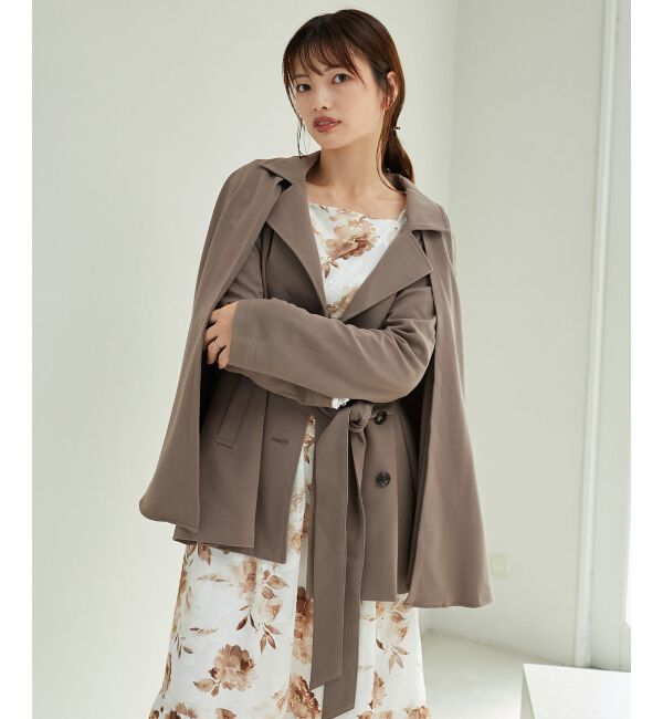 MAJESTICLEGON「2wayケープデザイントレンチ」|トレンチコート|